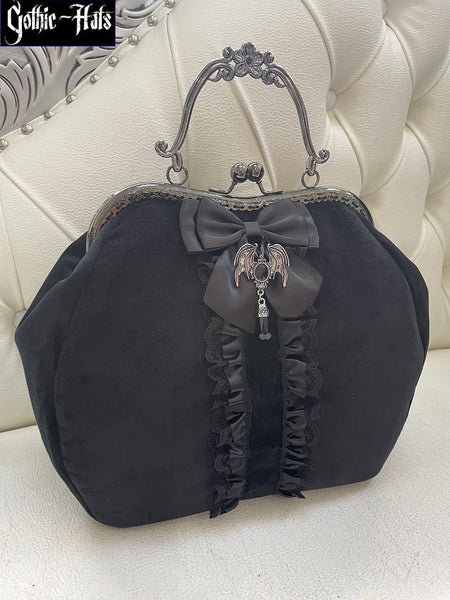 Black Velvet Bag L