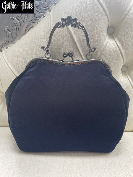 Blue Velvet Bag L ~ Bat