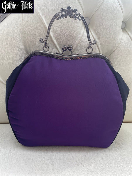 Purple Satin Bag L ~ Heart