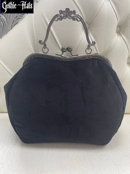 Black Velvet Bag L ~ Dog