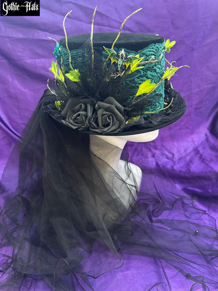 Velour Green Lace Hat