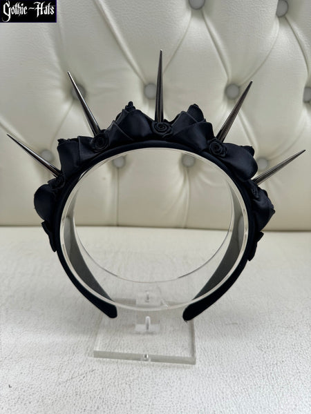 Spikes n Roses Headdress Blk