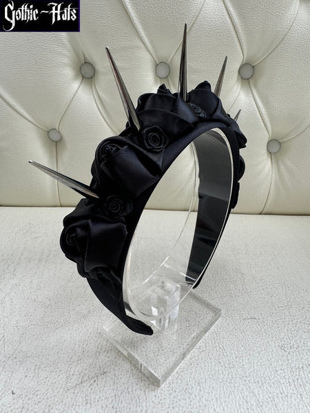 Spikes n Roses Headdress Blk