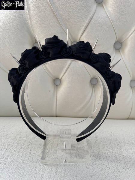 Spikes n Roses Headdress Blk Mini*