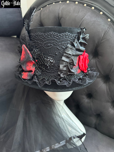 Velour Hat - Spiders