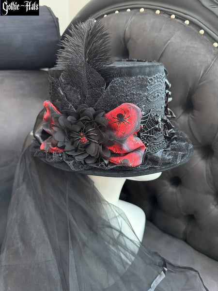 Velour Hat - Spiders