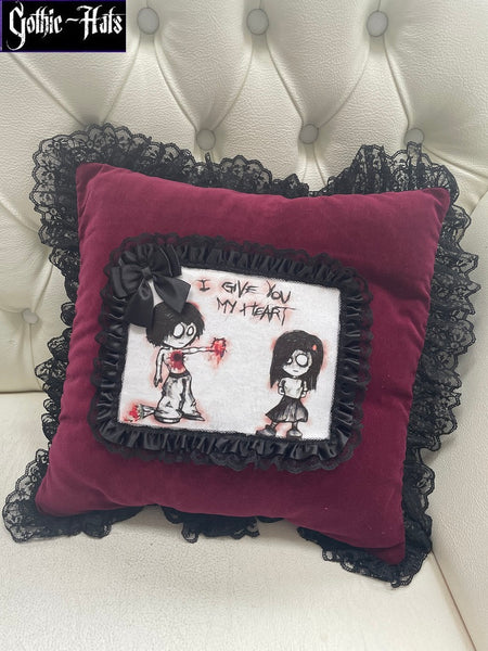 Decorative Cushion Red Velvet