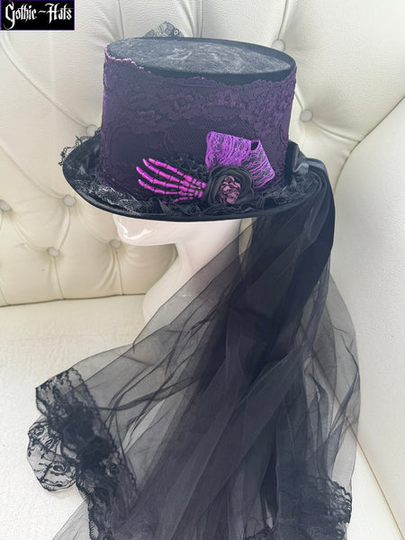 Velour Skeleton Hands Hat Prp