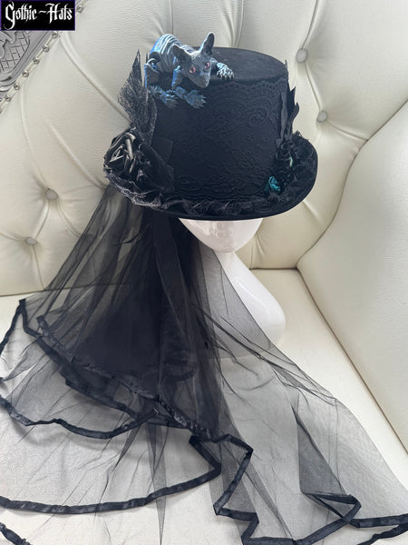 Velour Cat Hat Blk