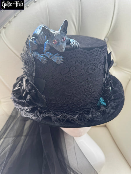 Velour Cat Hat Blk