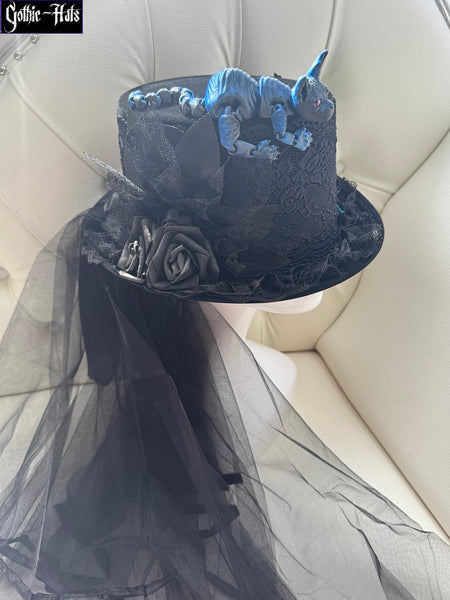 Velour Cat Hat Blk