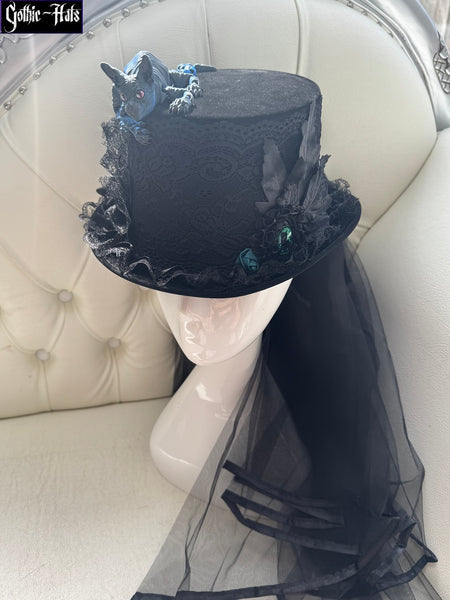 Velour Cat Hat Blk
