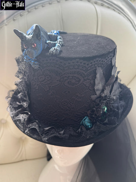Velour Cat Hat Blk