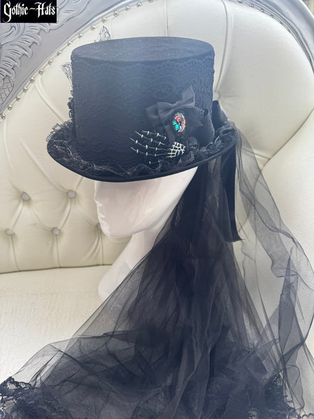 Velour Skeleton Hand Hat