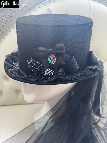 Velour Skeleton Hand Hat