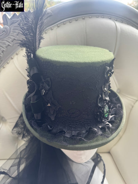 Bats Green Top Hat 56cm