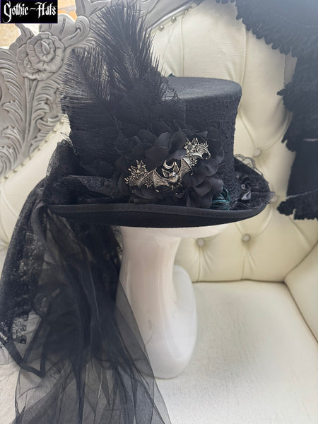 Bat Cameo Top Hat 58cm
