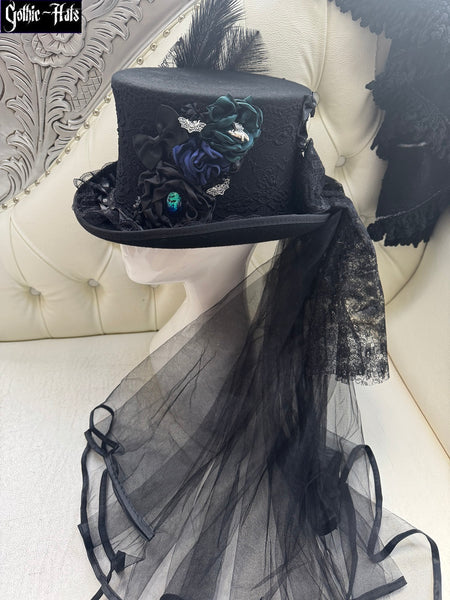 Bat Cameo Top Hat 58cm