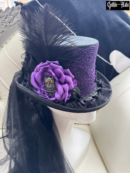 Owl Prp Lace Top Hat 55cm