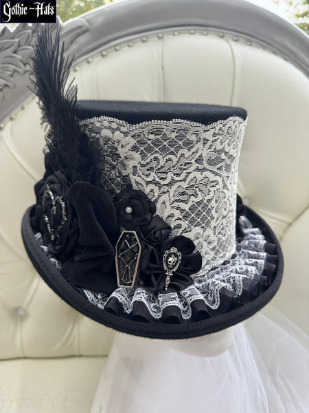 White Witch Top Hat 56cm