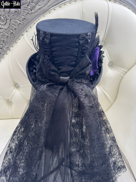 Bats Prp Velvet Top Hat 56cm