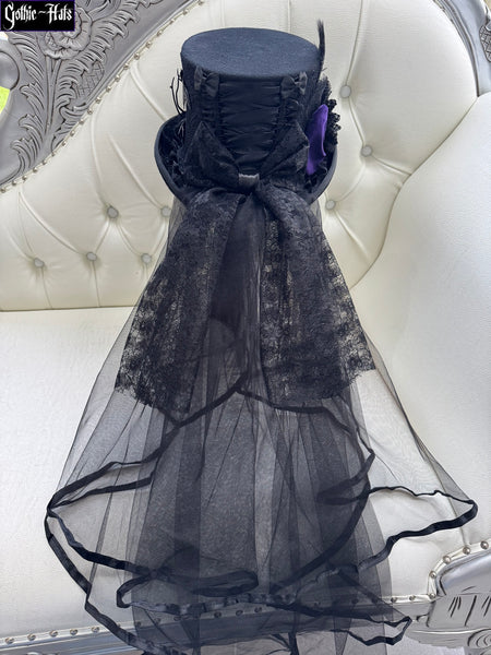 Bats Prp Velvet Top Hat 56cm