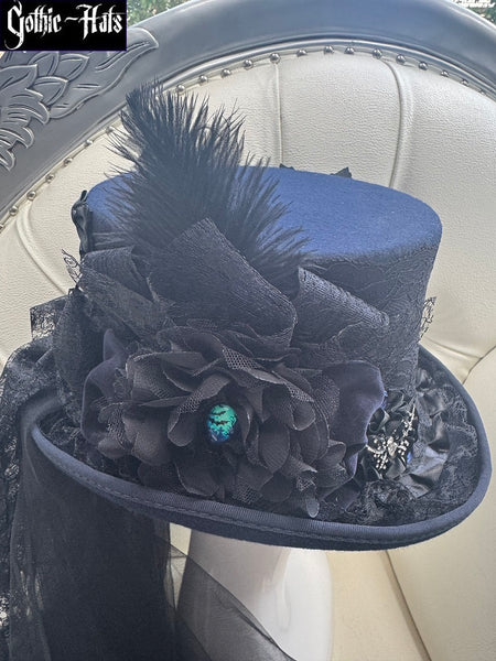 Navy Butterfly Top Hat 56cm