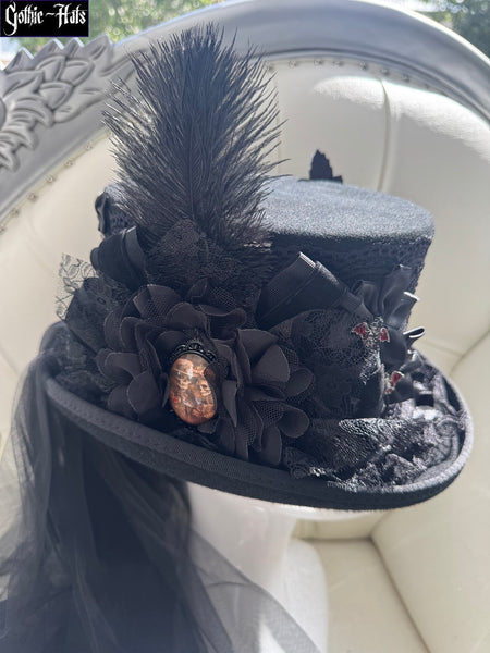Skeleton Cameo Top Hat 56cm