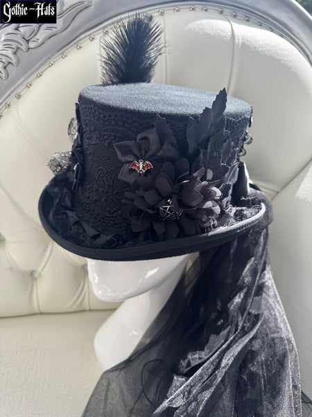 Skeleton Cameo Top Hat 56cm