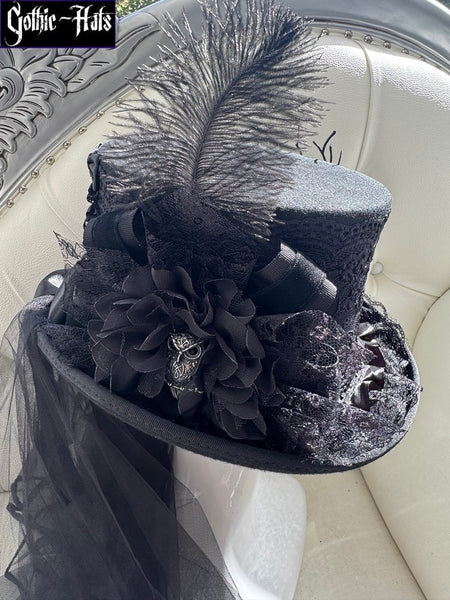 Owl n Bats Top Hat 56cm