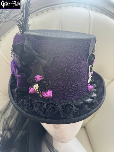 Purple Lace Top Hat 55cm