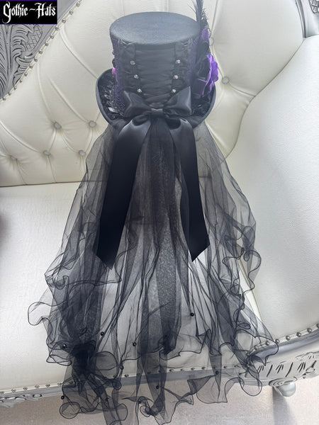 Purple Lace Top Hat 55cm
