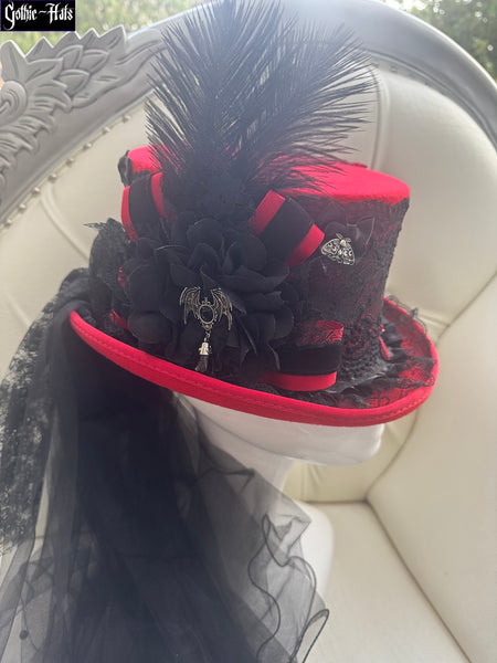 Scarlet Red Top Hat 56cm