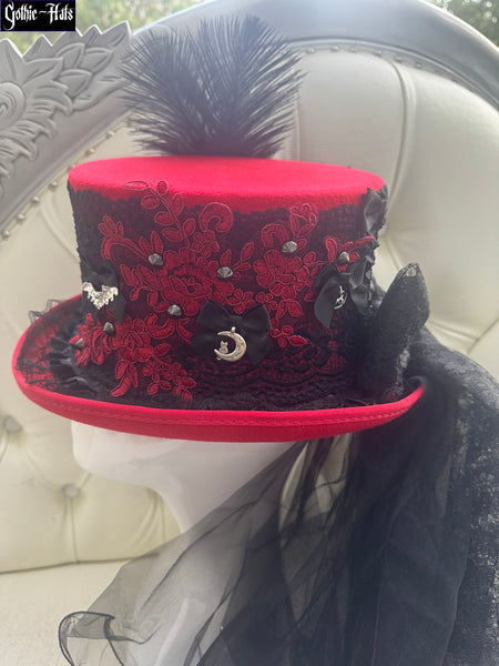 Scarlet Red Top Hat 56cm