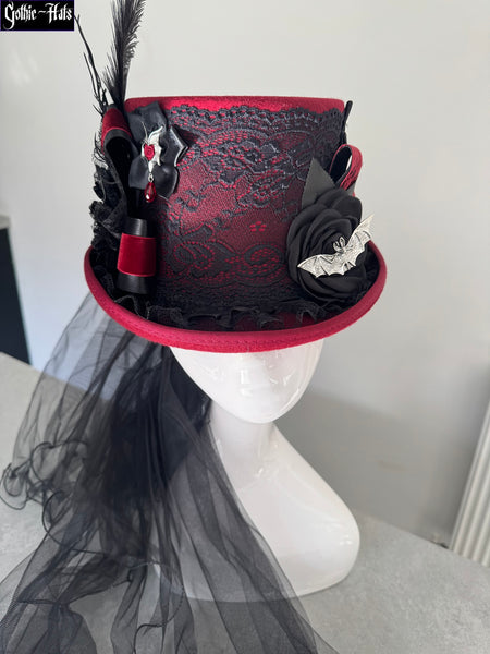 Dark Red Top Hat 56cm