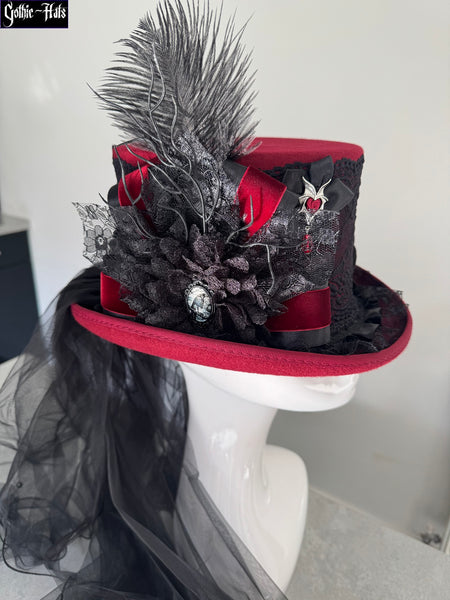 Dark Red Top Hat 56cm