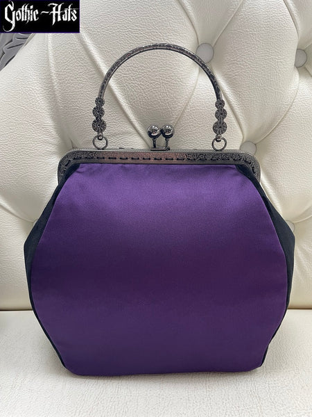 Purple Satin Bag M ~ Heart
