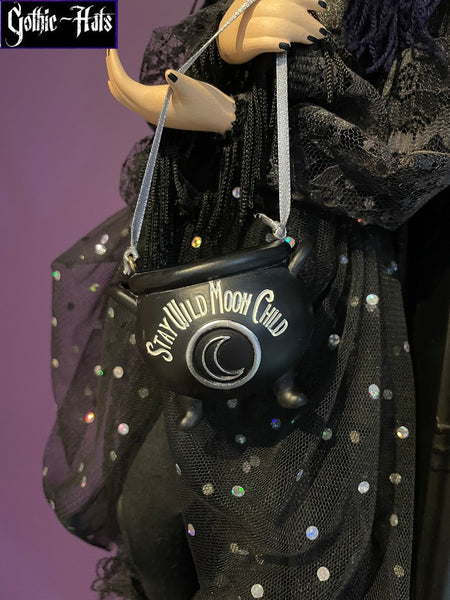 Moon Child Hanging Cauldron Ornament
