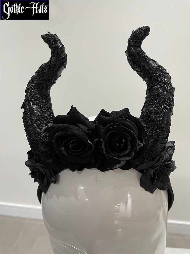 Headdress Lace Horns Roses
